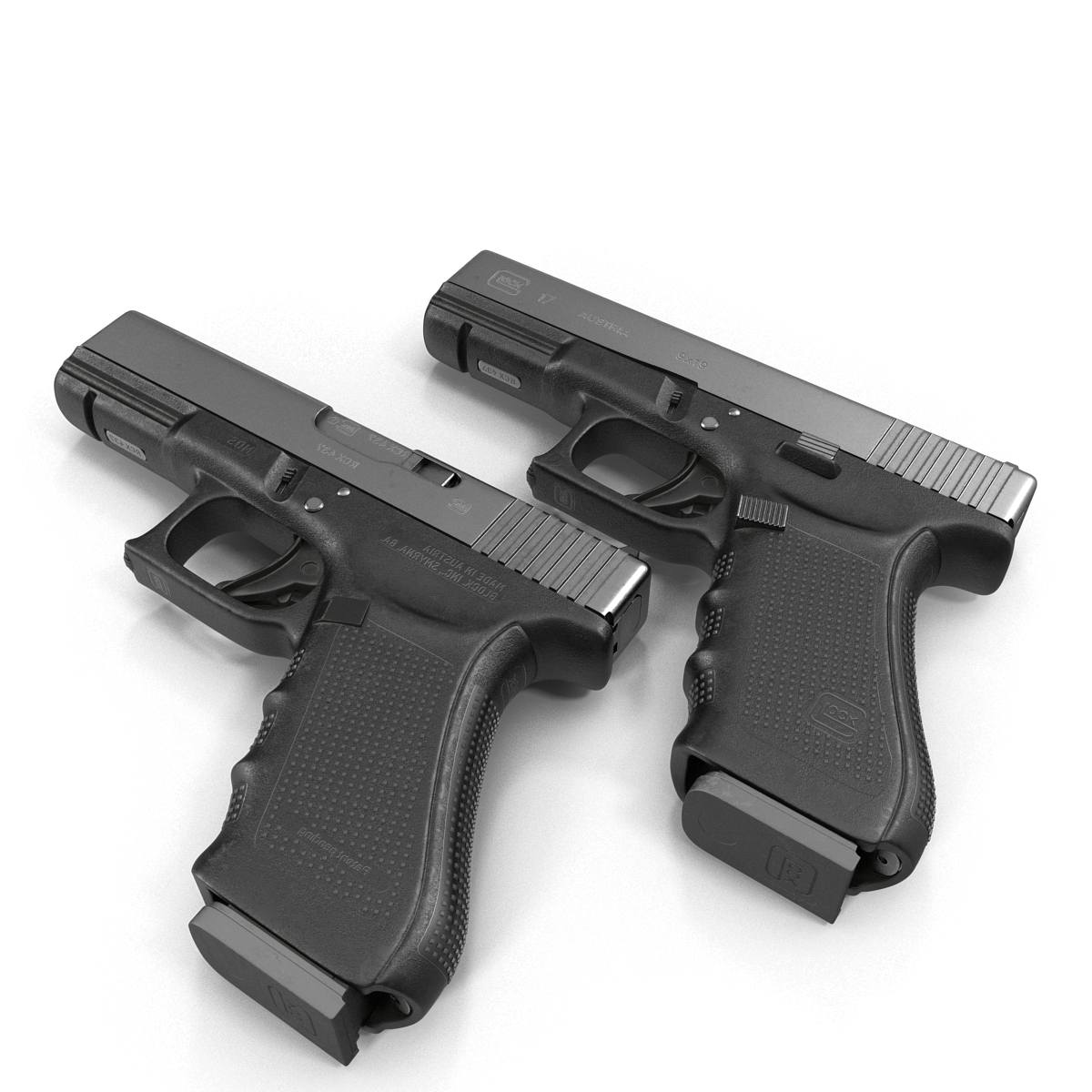 3D Glock 17 Semi Automatic Pistol Black