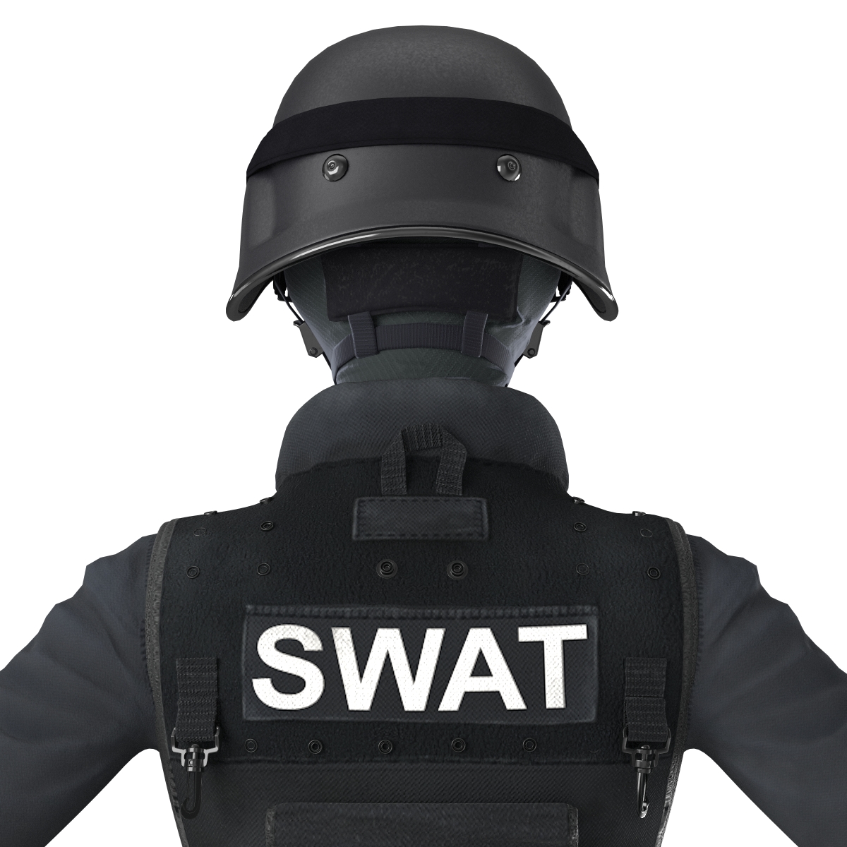 3D SWAT Woman Asian Rigged model