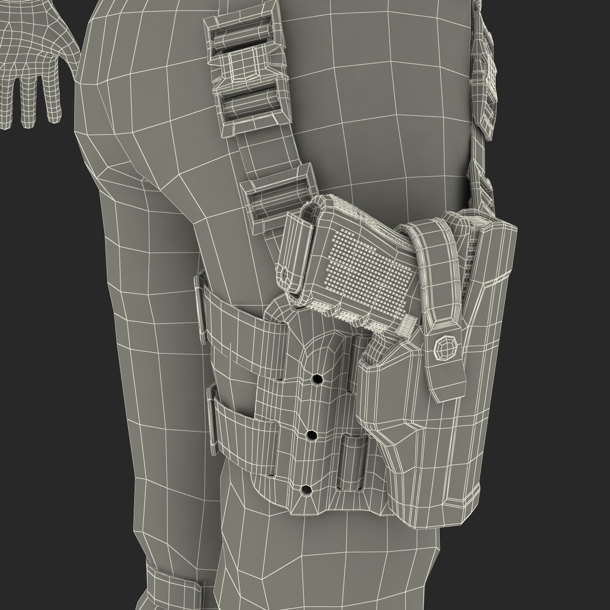 3D SWAT Woman Asian Rigged model