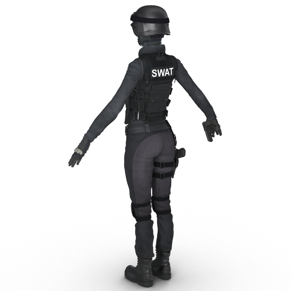 3D SWAT Woman Asian