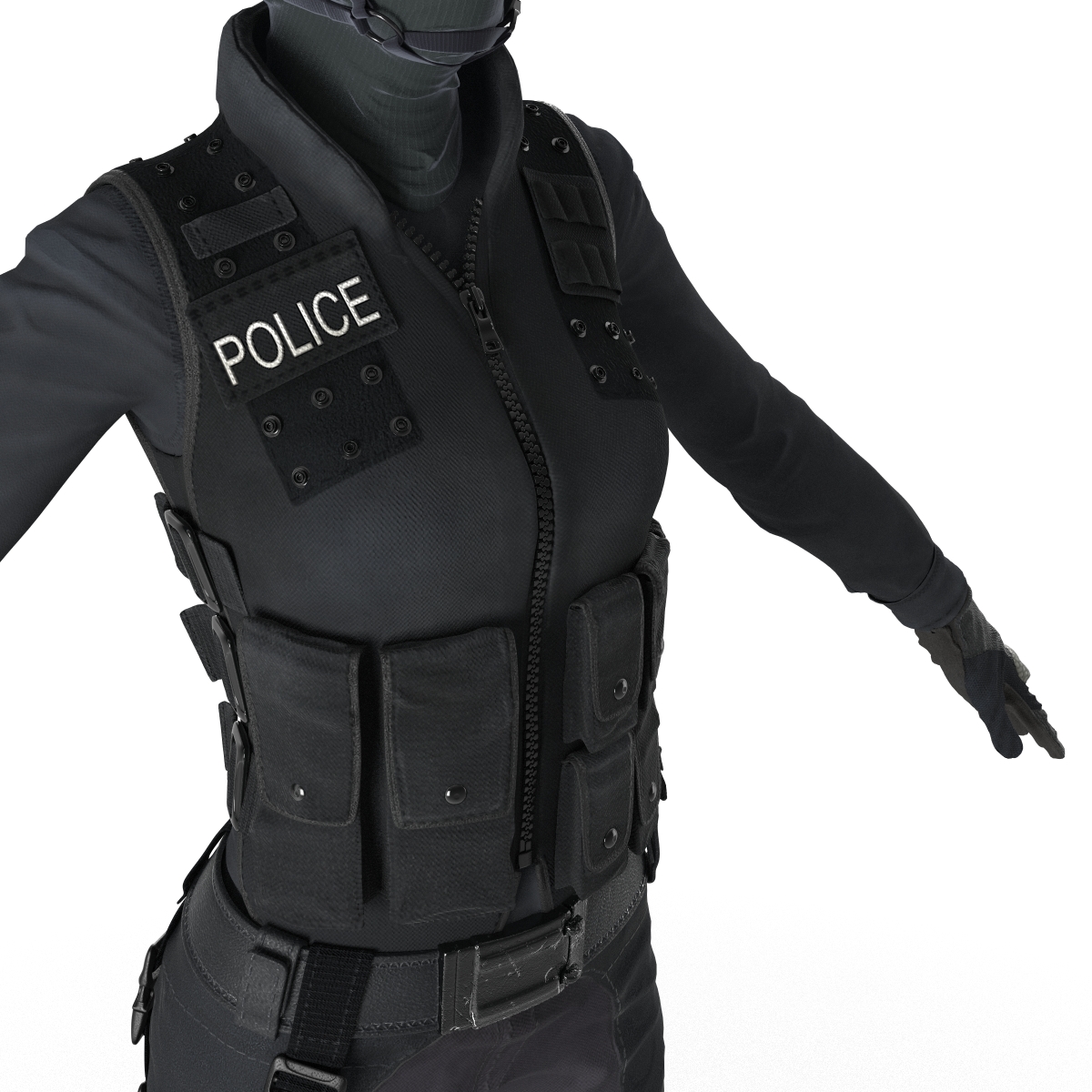 3D SWAT Woman Asian