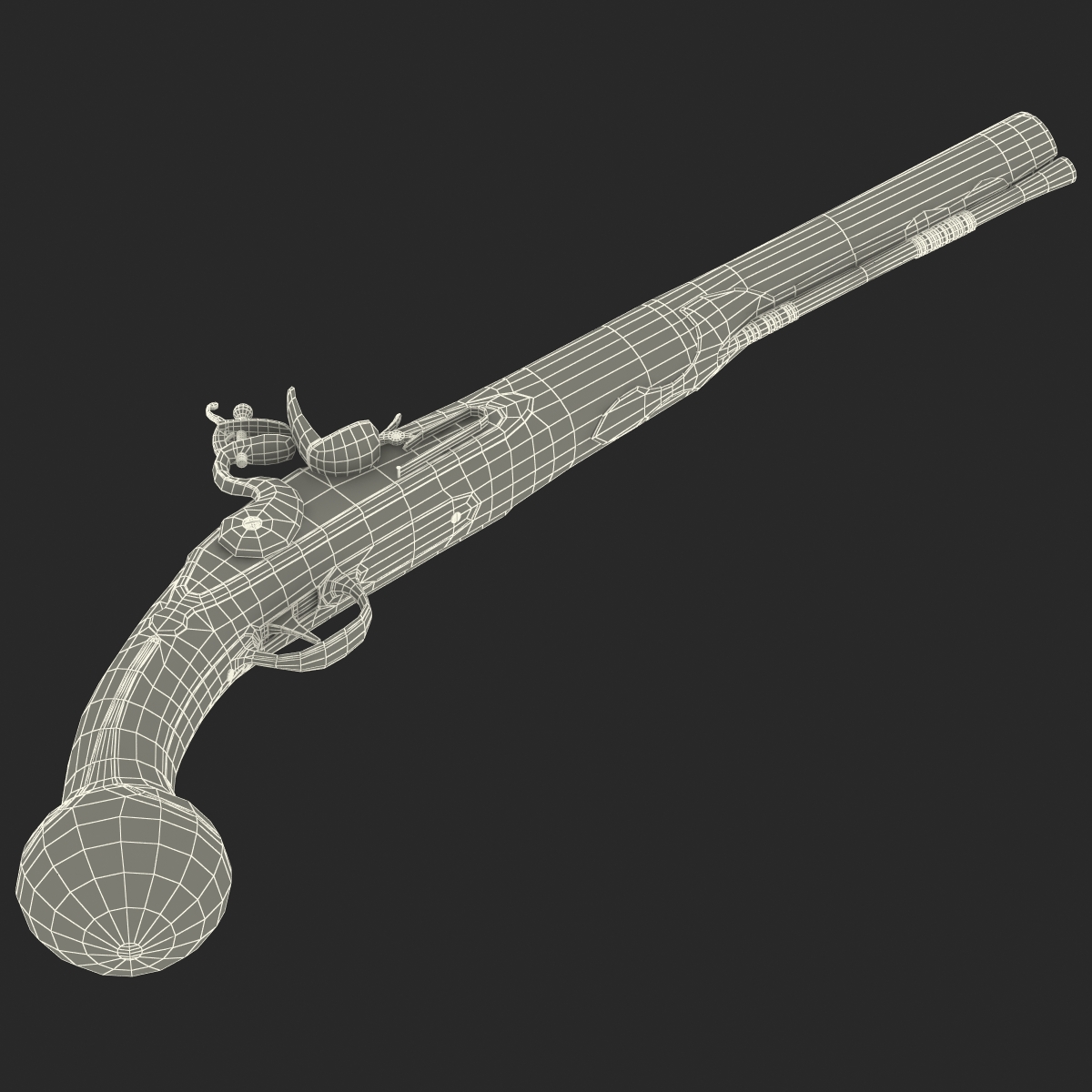 3D Flintlock Pistol