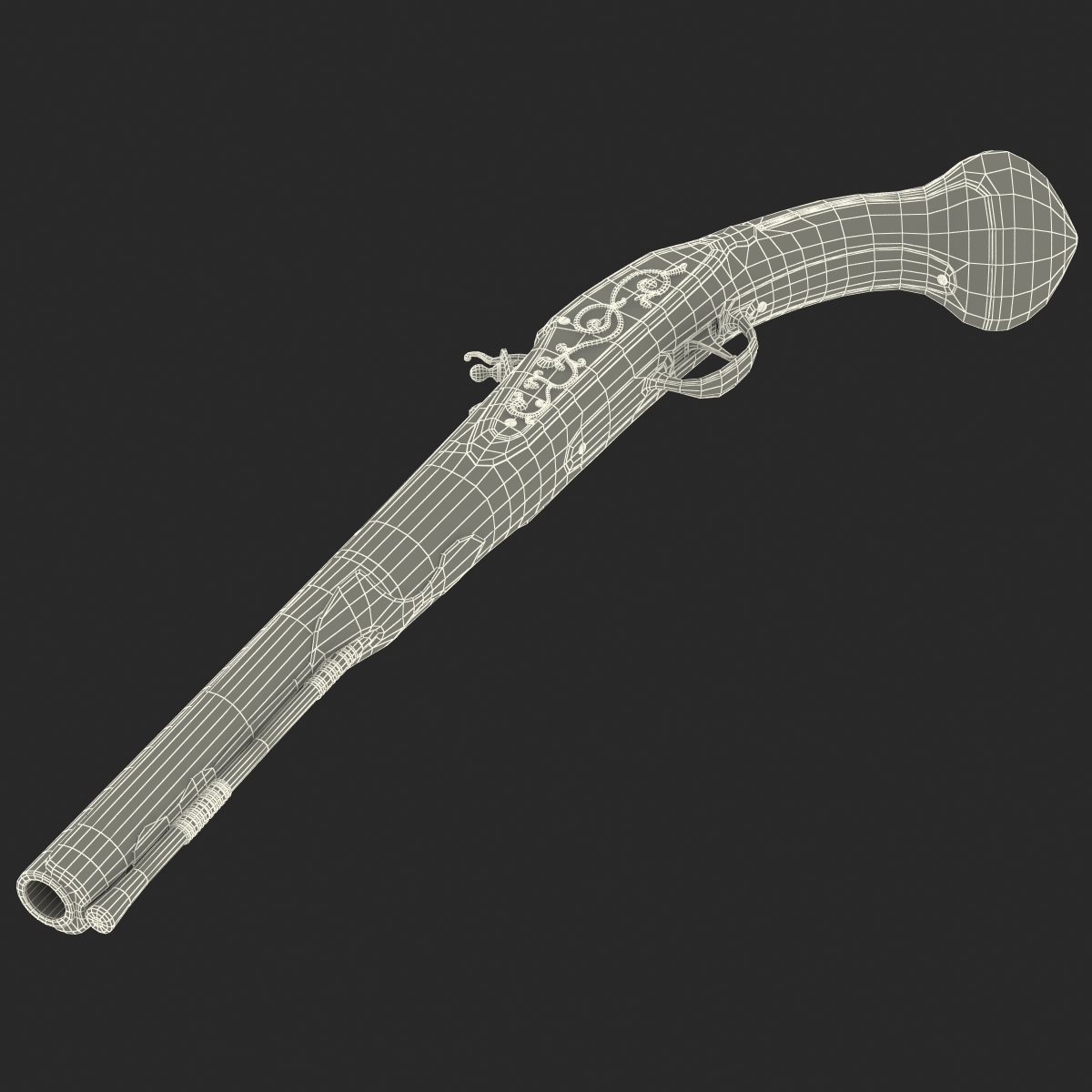 3D Flintlock Pistol