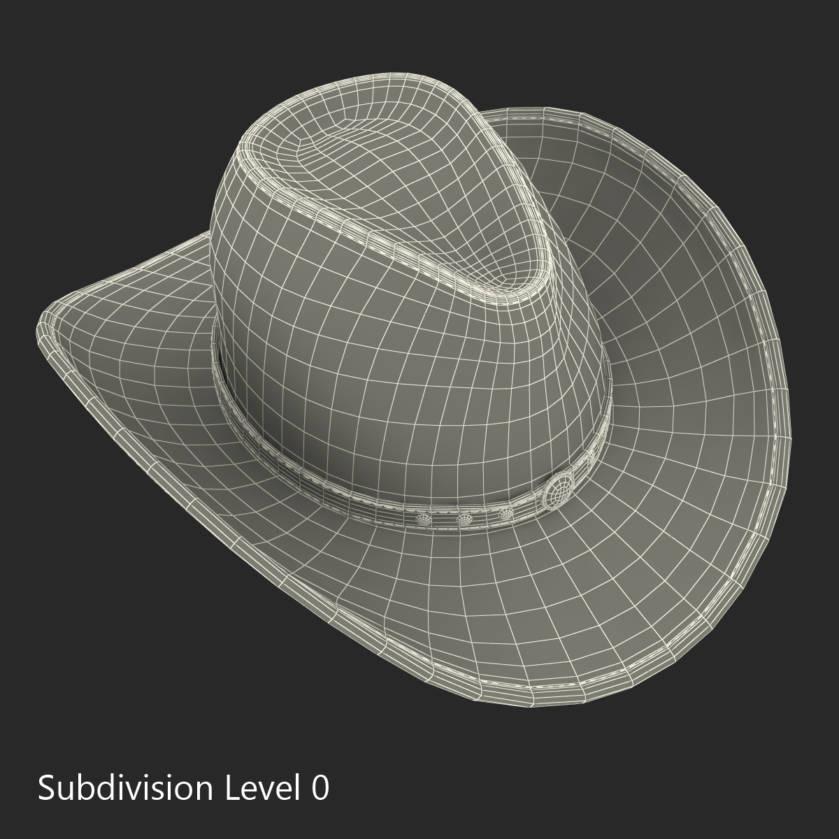 3D Old Cowboy Hat 2