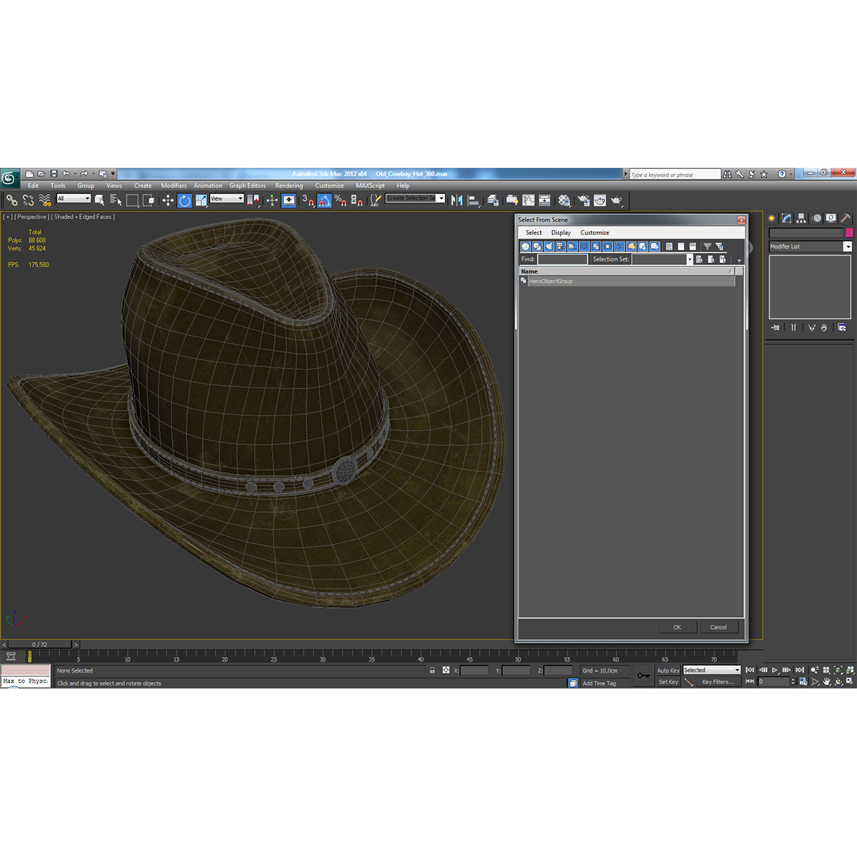 3D Old Cowboy Hat 2