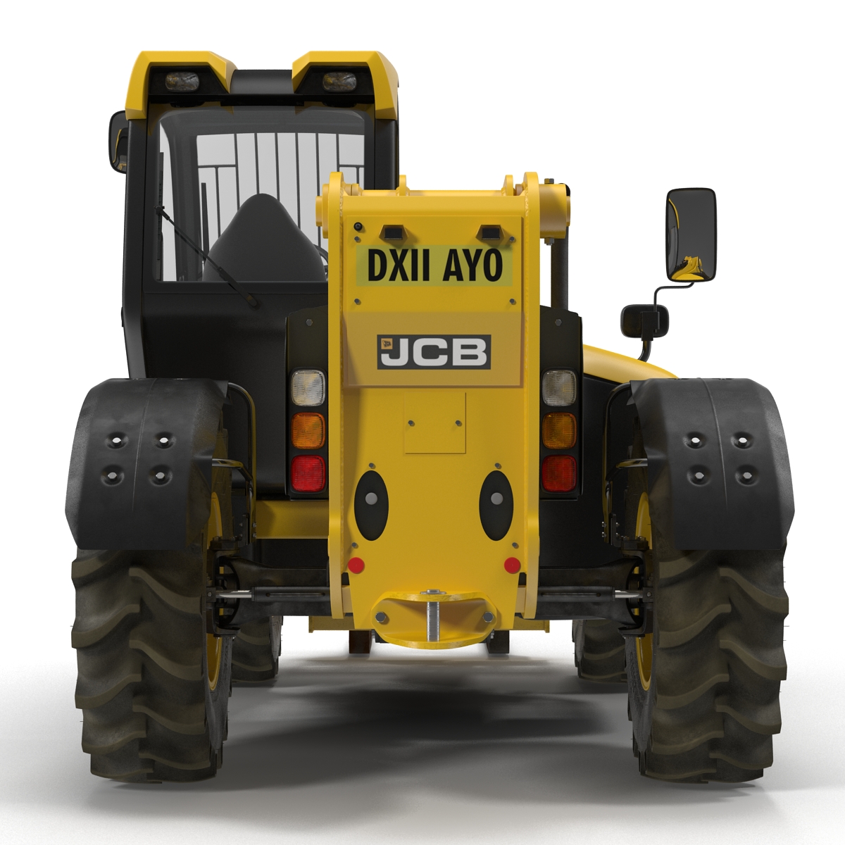 Telescopic Handler Forklift JCB 535 95 Yellow Rigged 3D