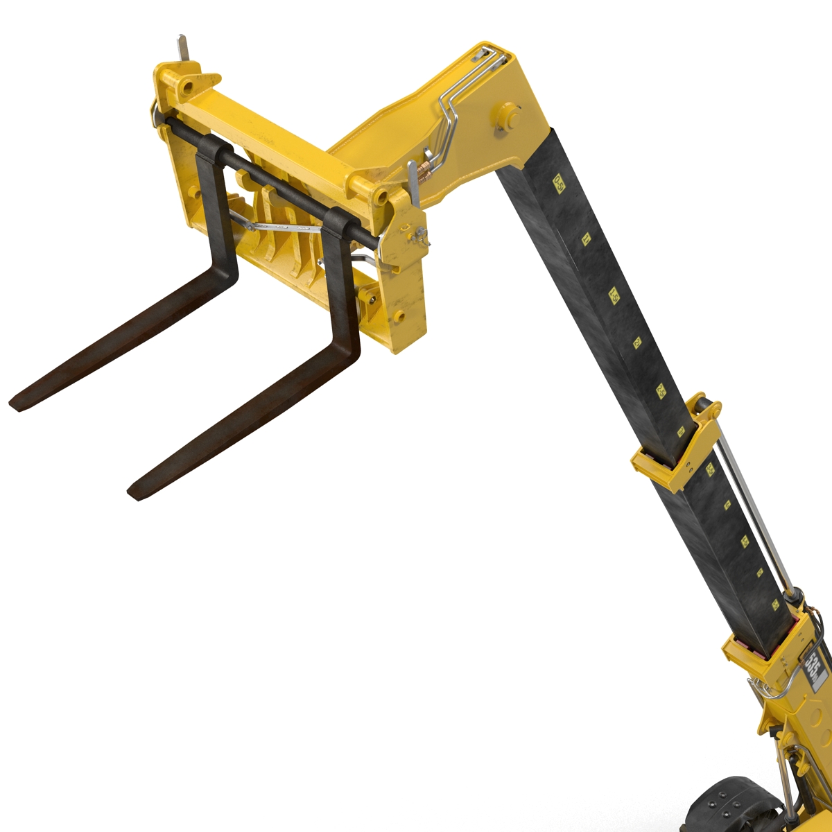 Telescopic Handler Forklift JCB 535 95 Yellow Rigged 3D