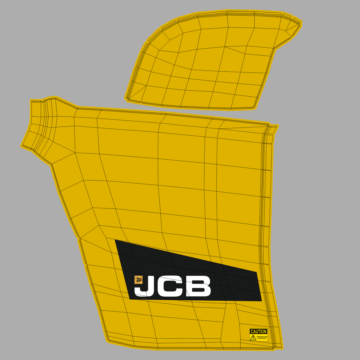 Telescopic Handler Forklift JCB 535 95 Yellow Rigged 3D