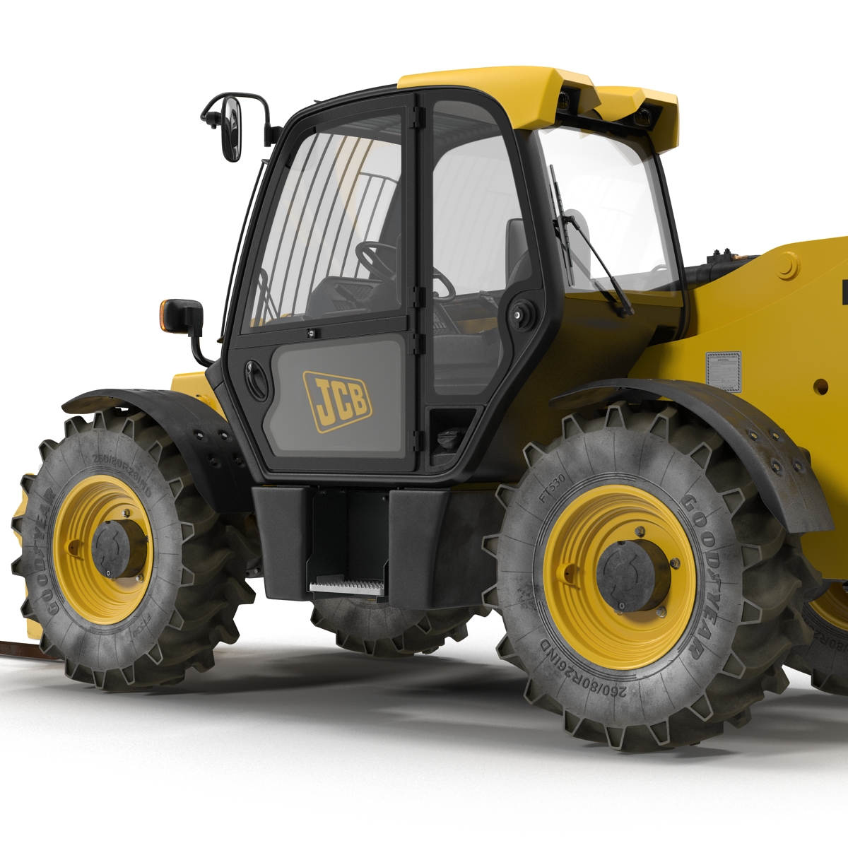 3D model Telescopic Handler Forklift JCB 535 95 Yellow