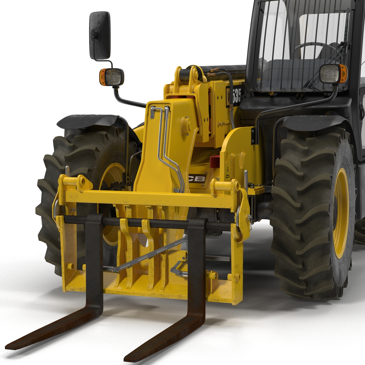 3D model Telescopic Handler Forklift JCB 535 95 Yellow