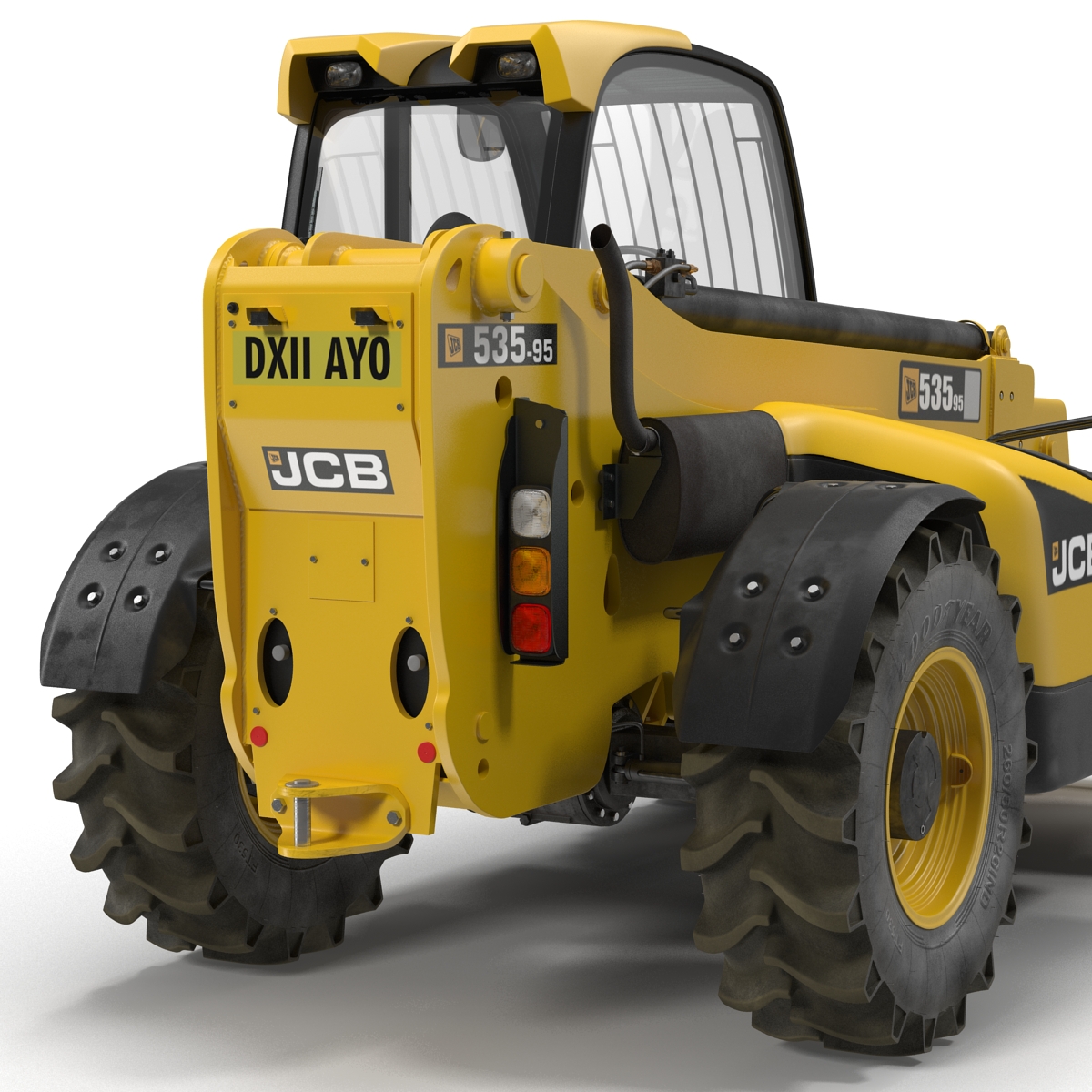 3D model Telescopic Handler Forklift JCB 535 95 Yellow