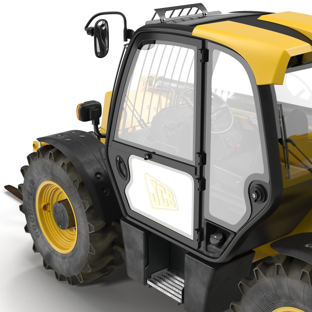 3D model Telescopic Handler Forklift JCB 535 95 Yellow