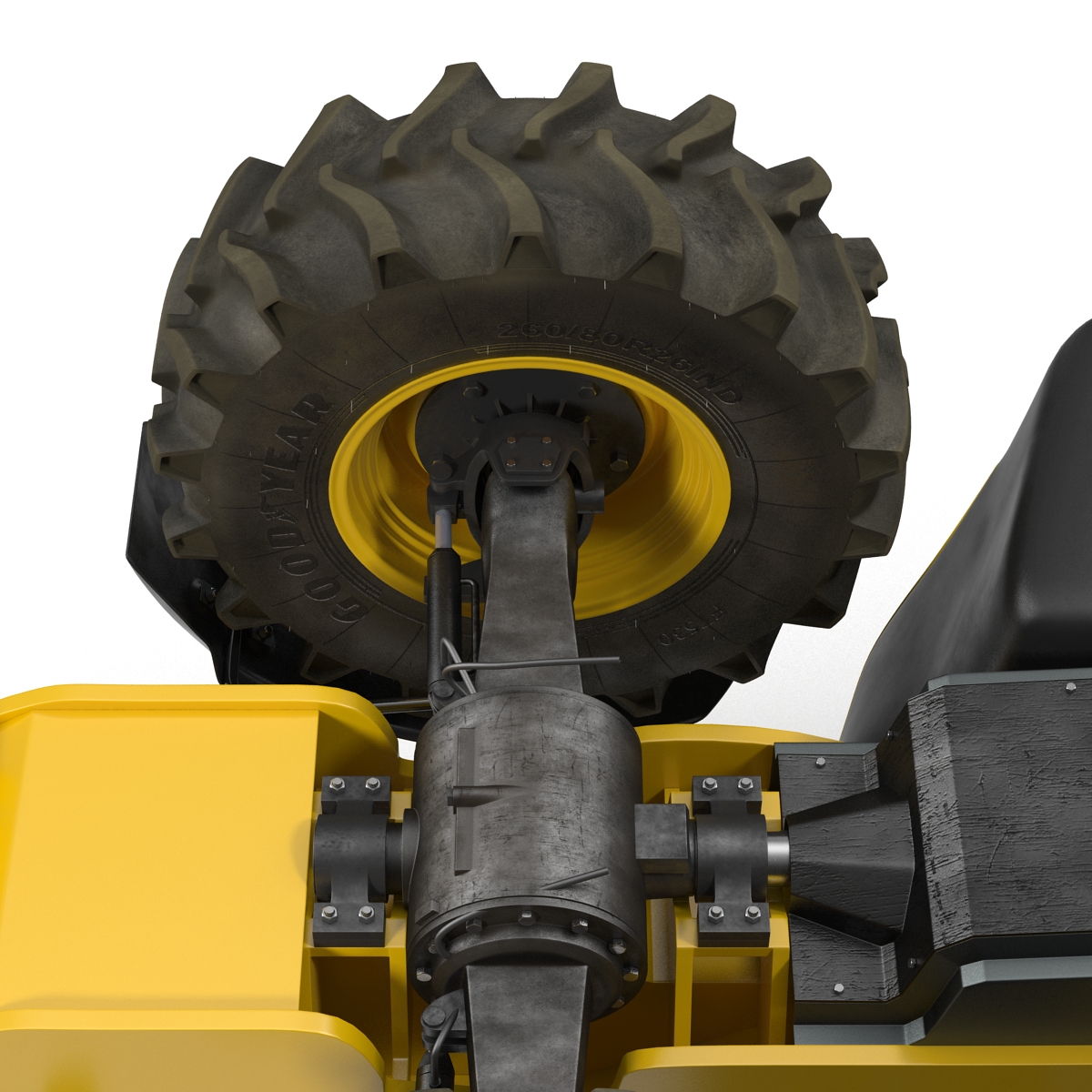 3D model Telescopic Handler Forklift JCB 535 95 Yellow