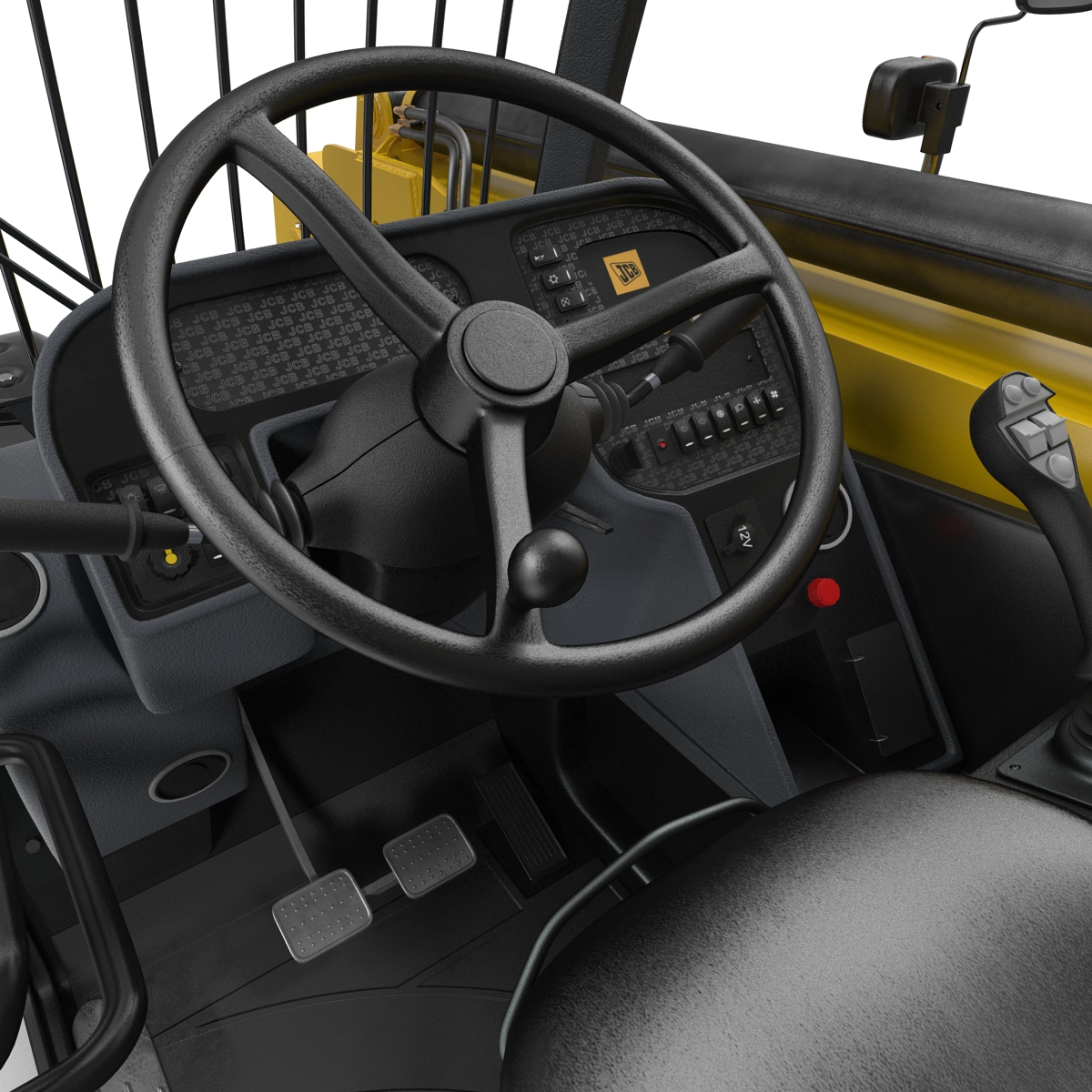 3D model Telescopic Handler Forklift JCB 535 95 Yellow