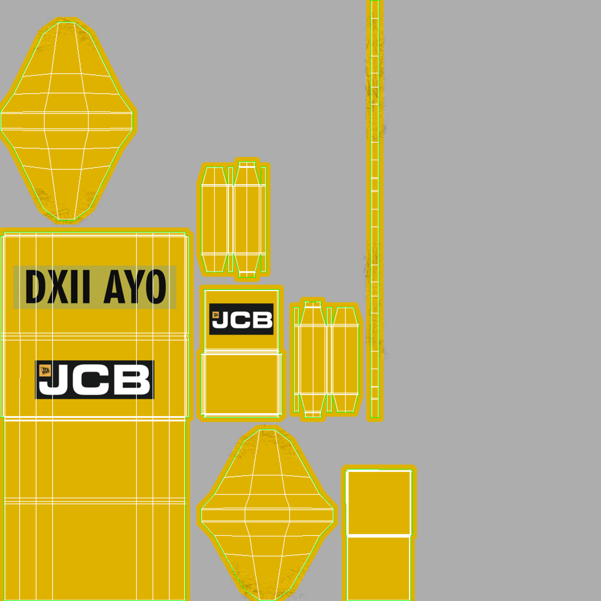 3D model Telescopic Handler Forklift JCB 535 95 Yellow