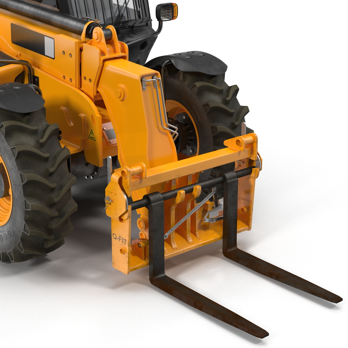 Telescopic Handler Forklift Generic Rigged 3D