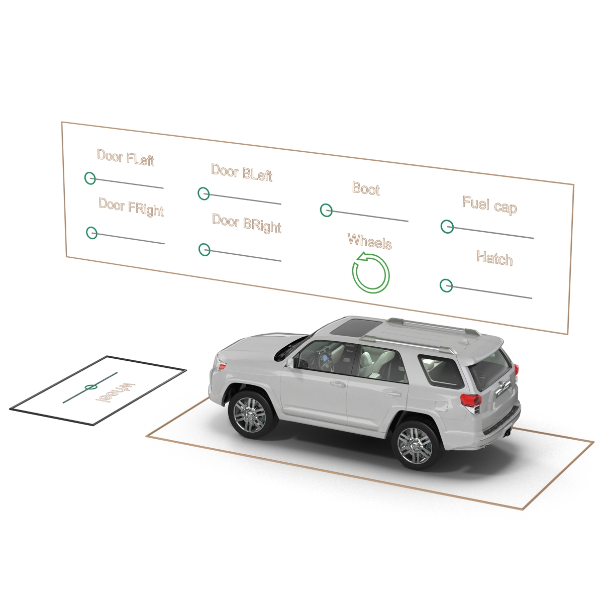 3D Toyota 4Runner 2012 Rigged