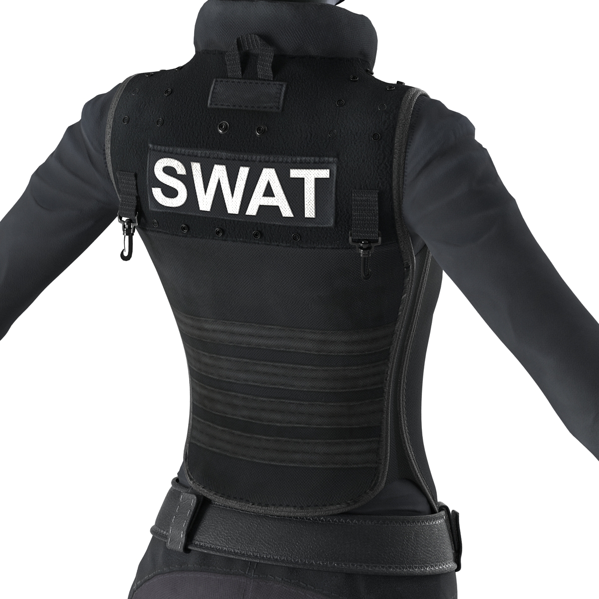 3D SWAT Woman Afro American 3