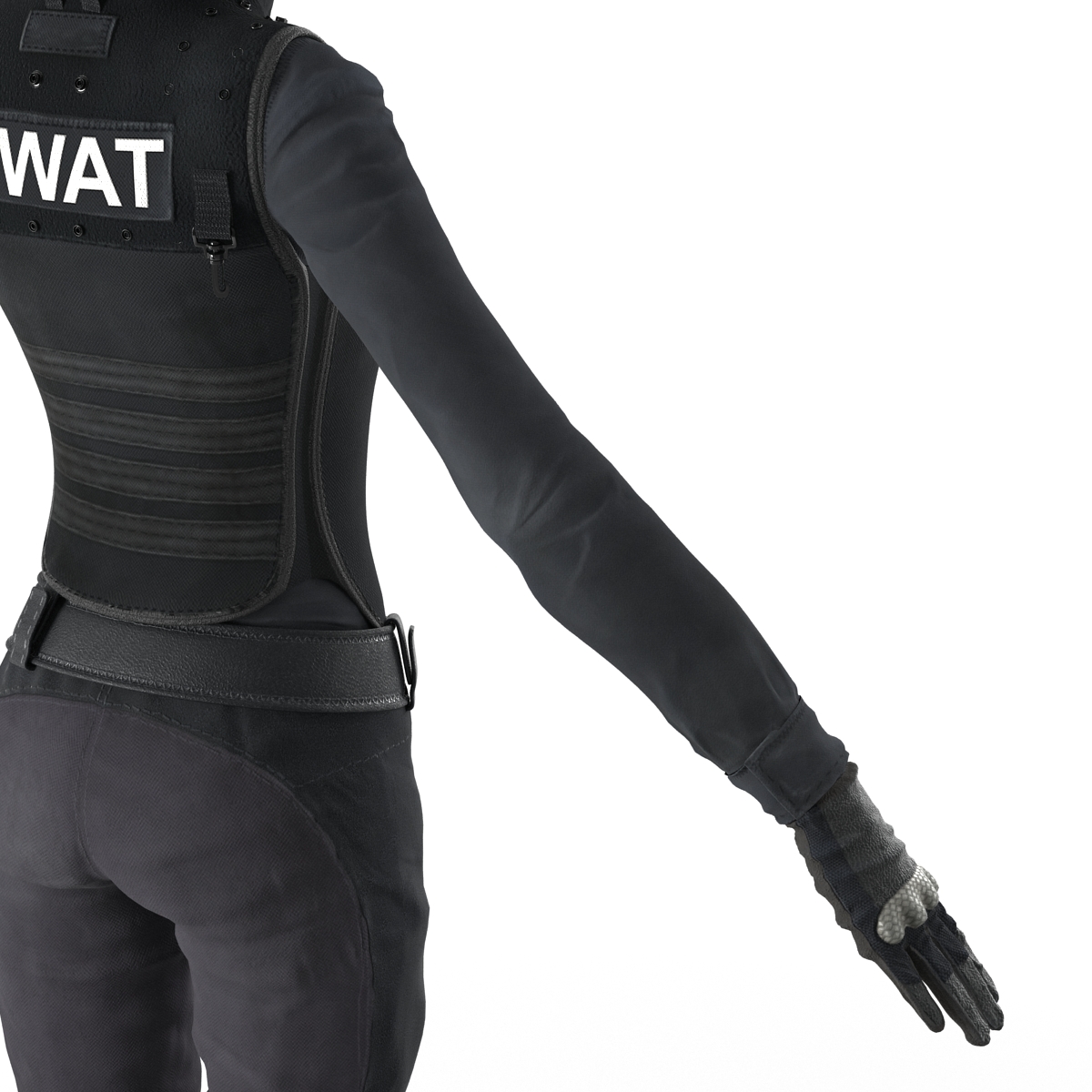 3D SWAT Woman Afro American 3