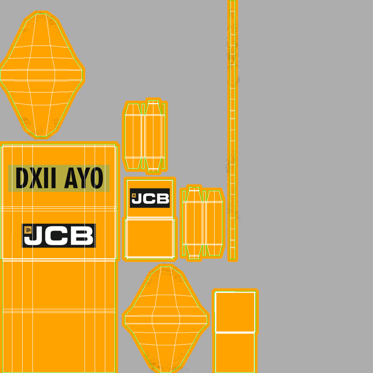 3D model Telescopic Handler Forklift JCB 535 95 Orange