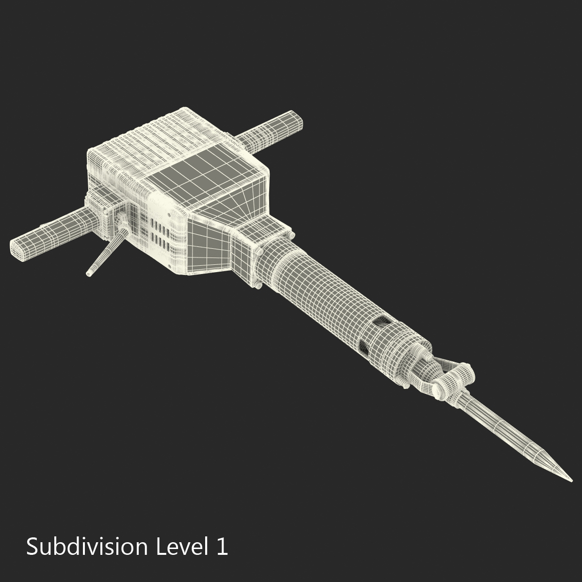 3D Electric Demolition Jack Hammer 2 model