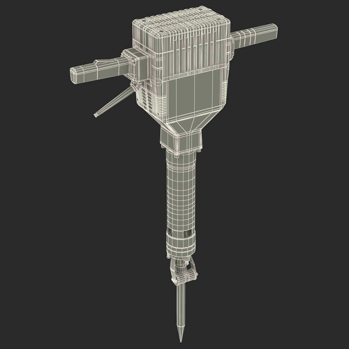 3D Electric Demolition Jack Hammer 2 model