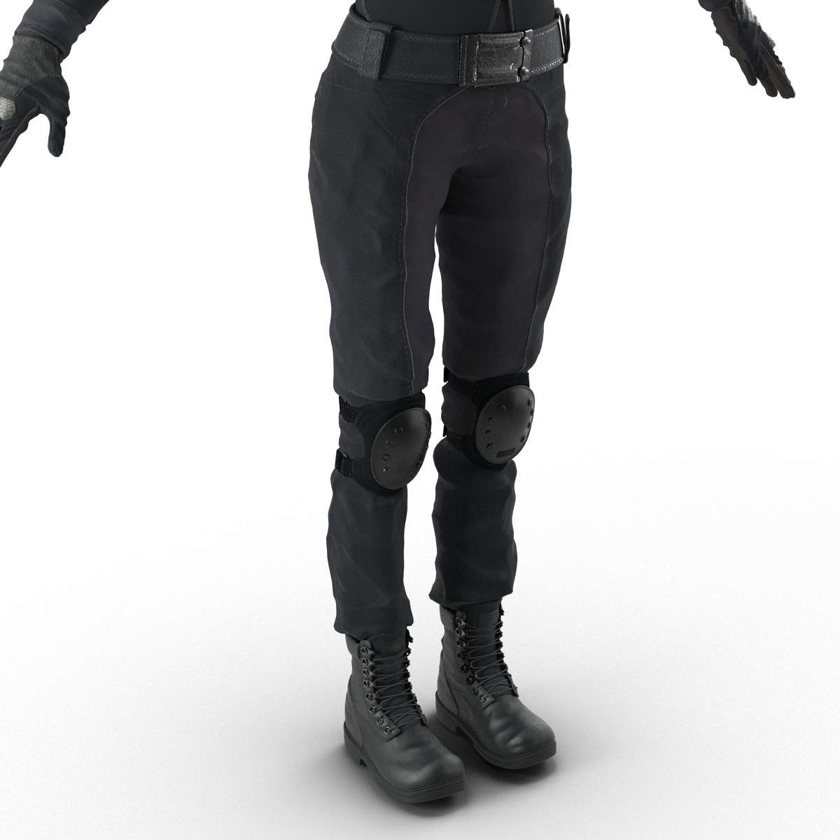 3D SWAT Woman Afro American 4