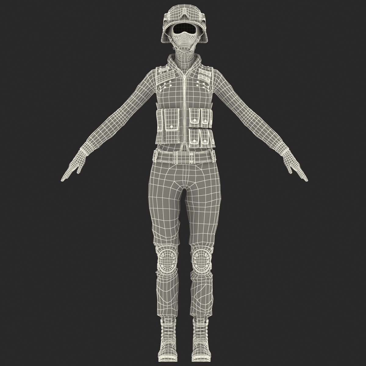 3D model SWAT Woman Unifirm 2