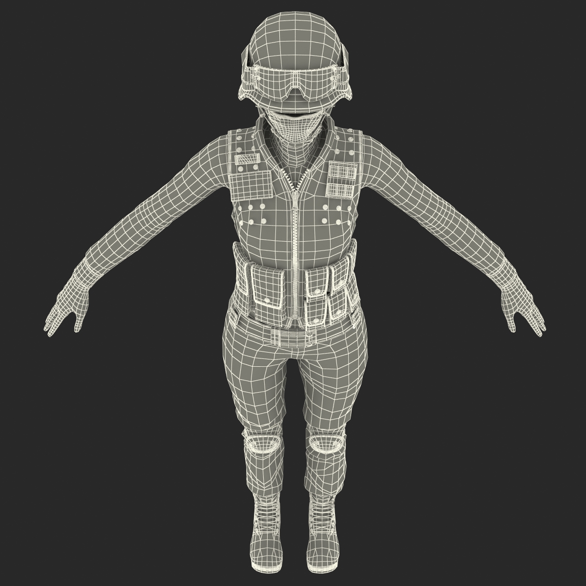 3D model SWAT Woman Unifirm 2