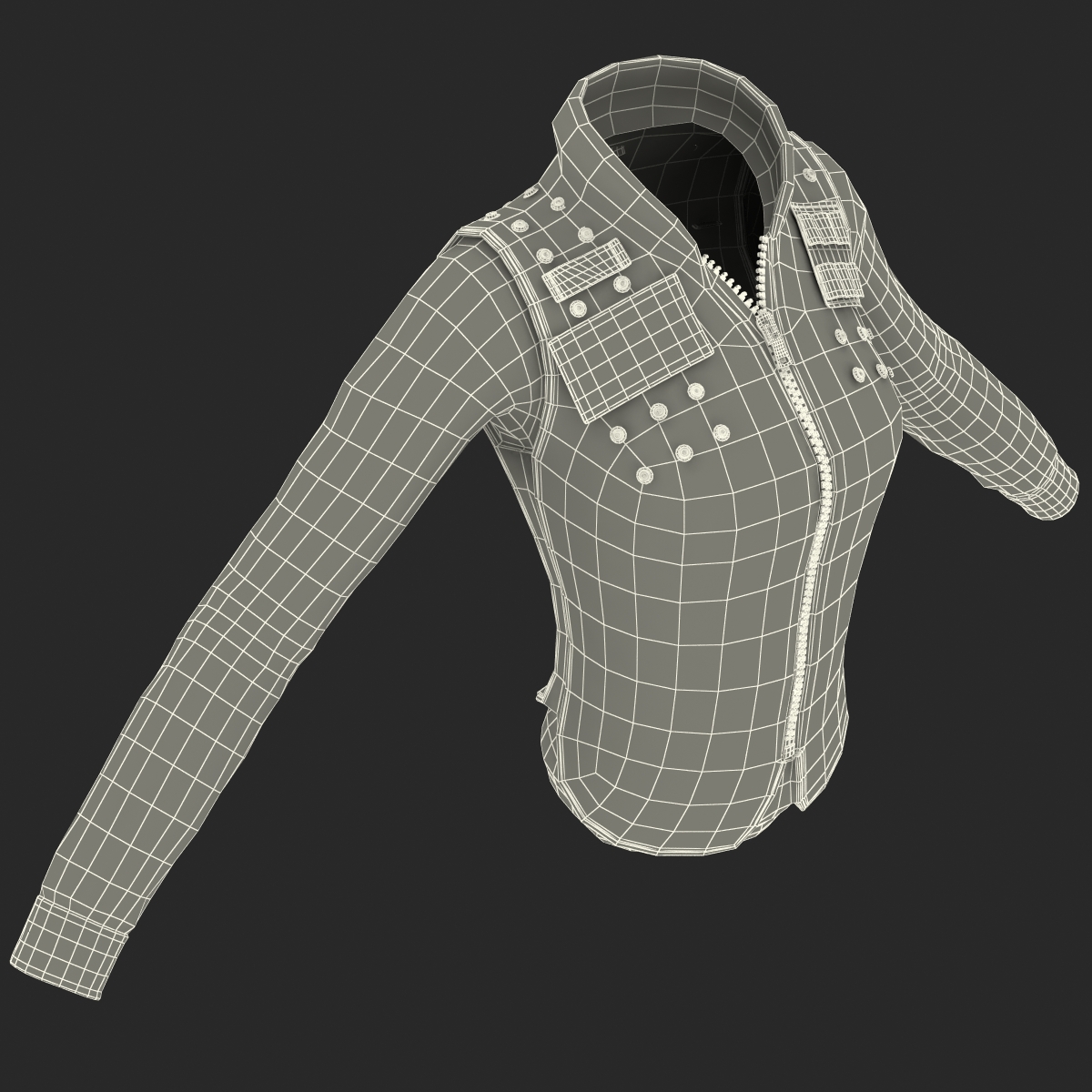 3D model SWAT Woman Uniform 7