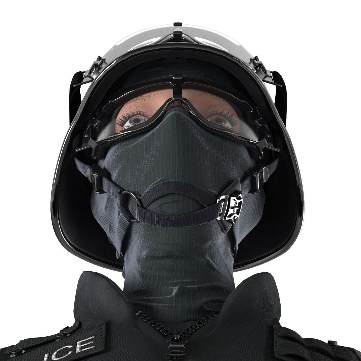 3D SWAT Woman European Rigged