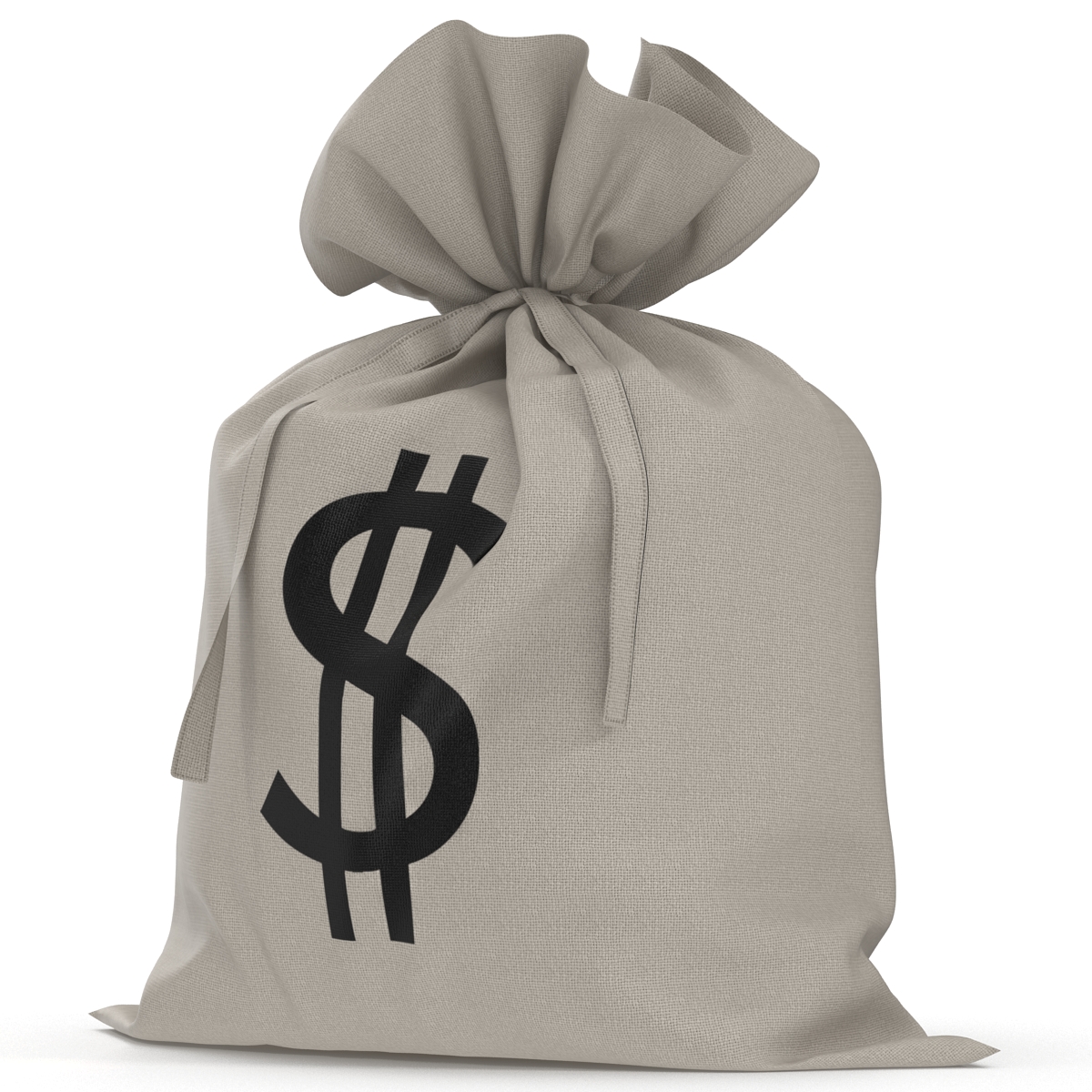 3D Money Bag Dollar