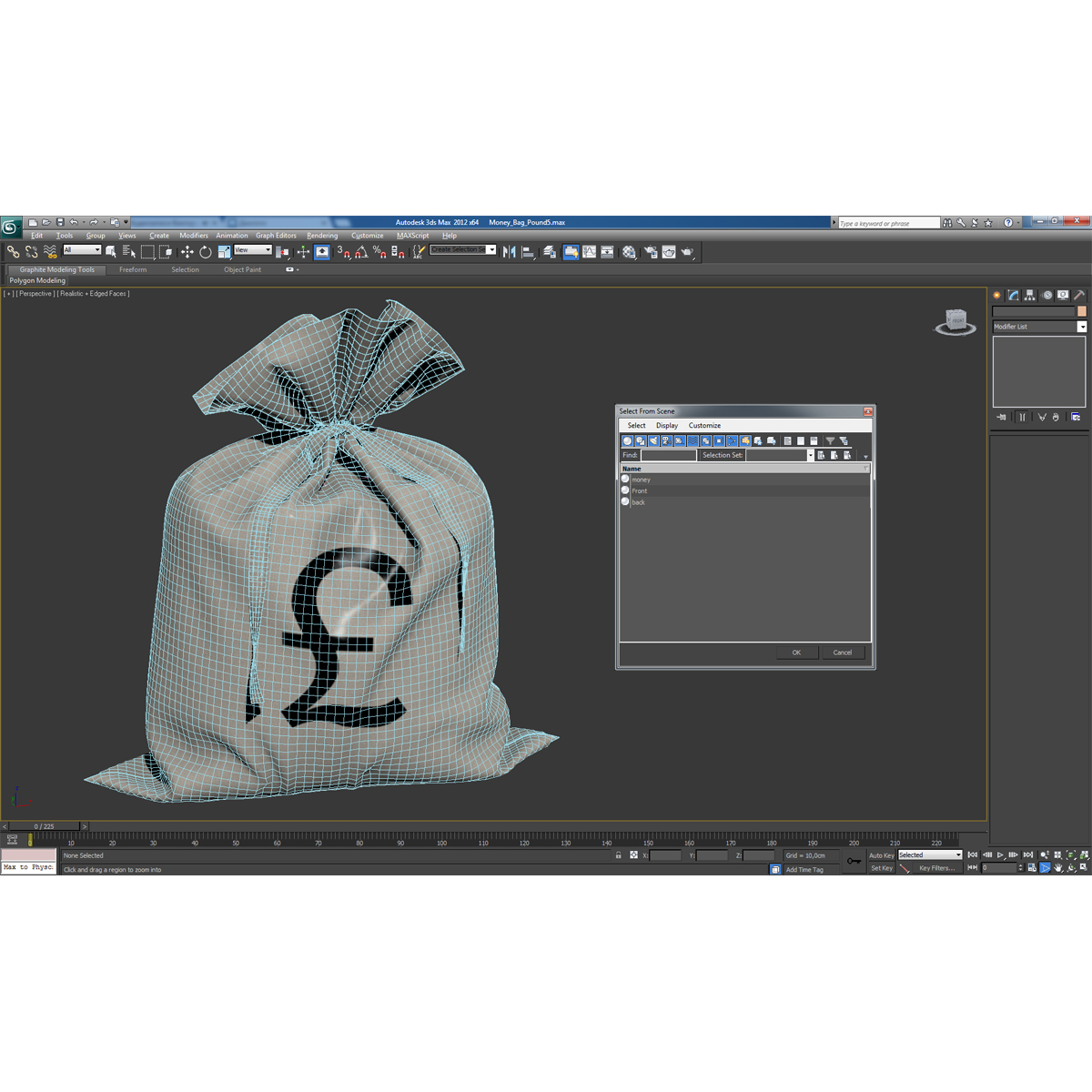 3D model Money Bag Pound