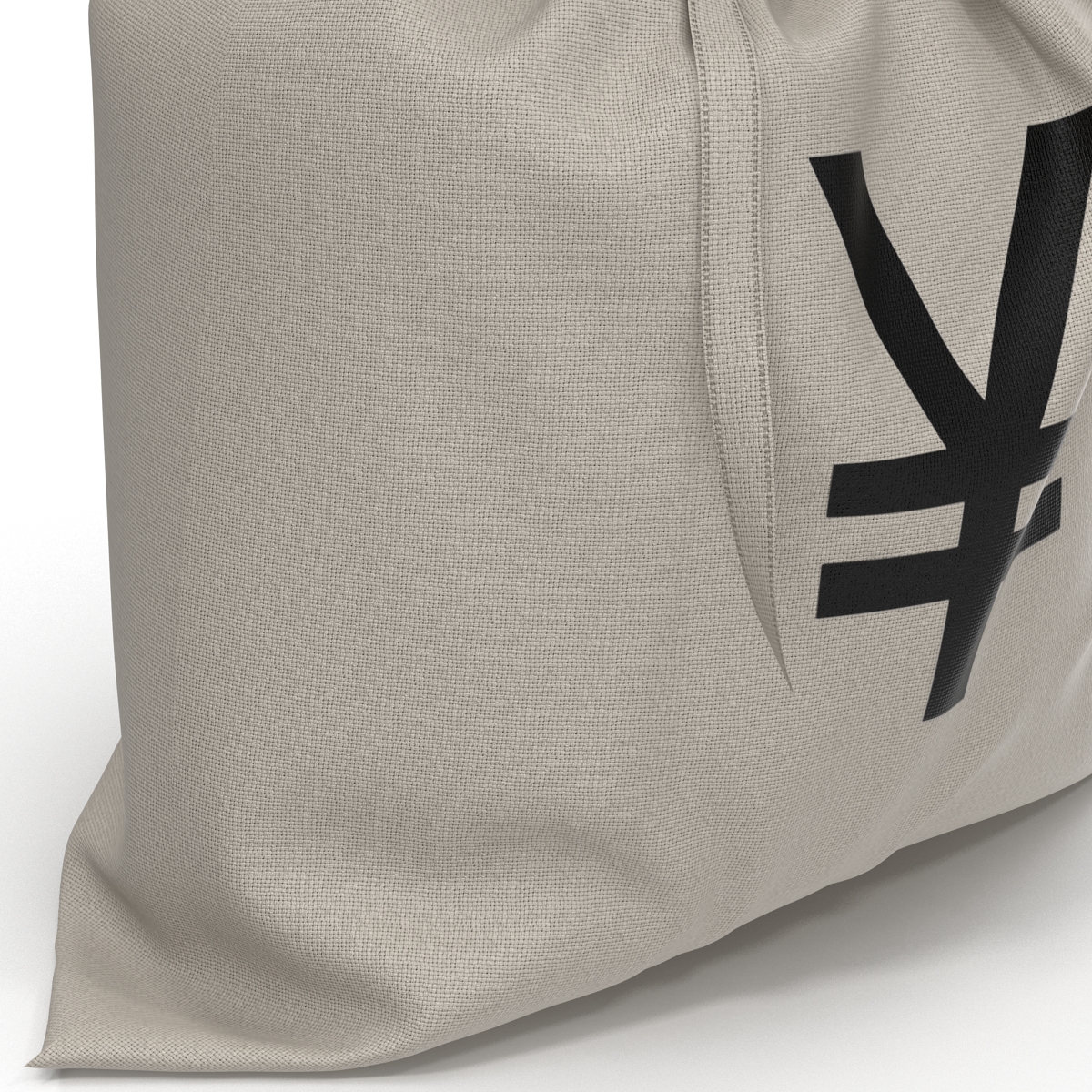 3D Money Bag Yen model