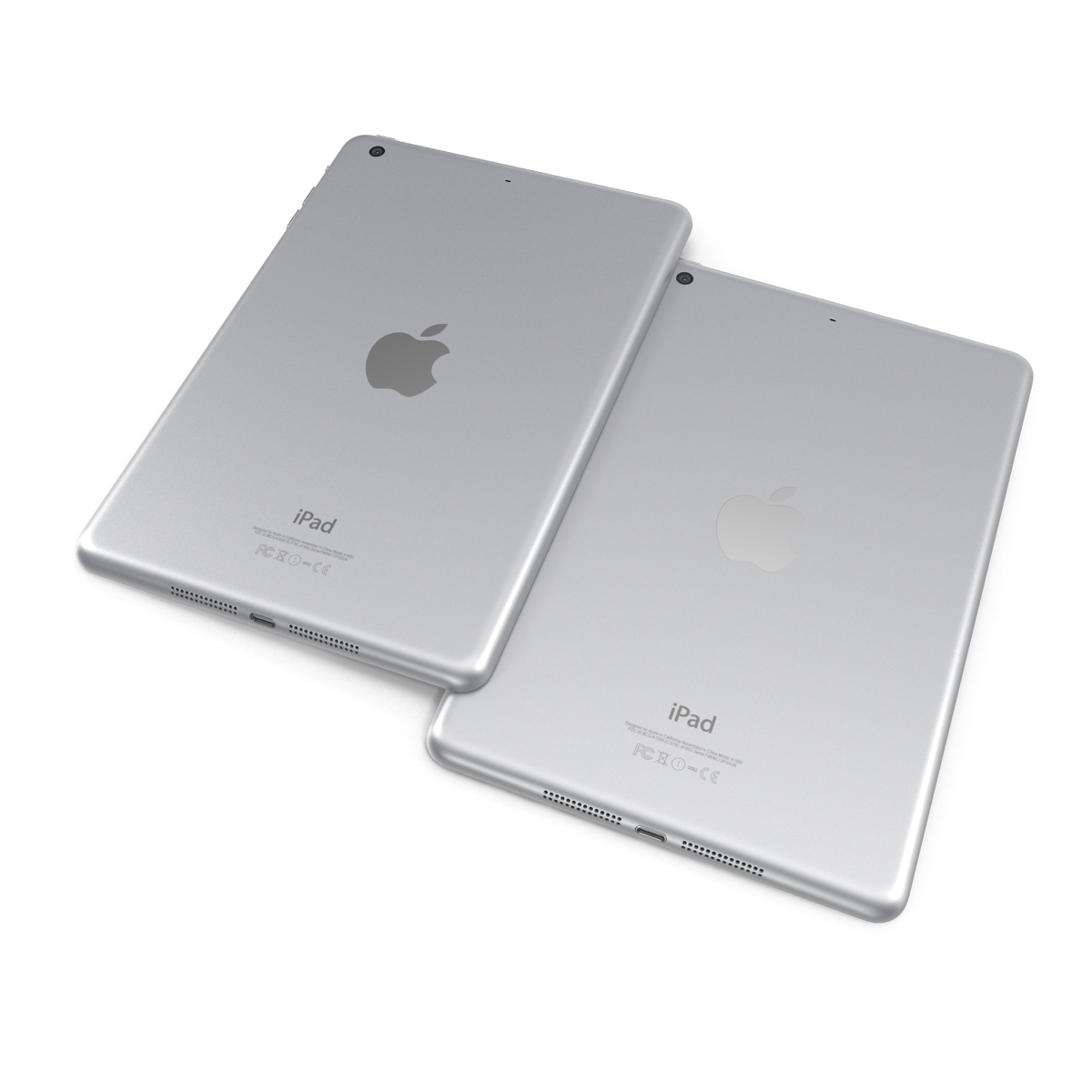 3D iPad mini 3 Silver model