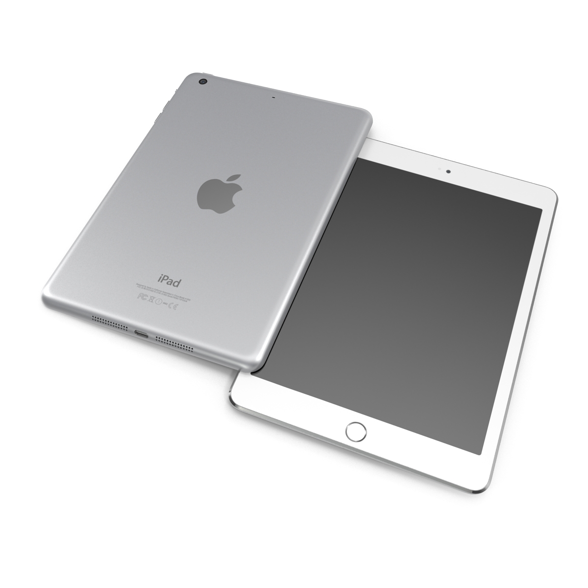 3D iPad mini 3 Silver model