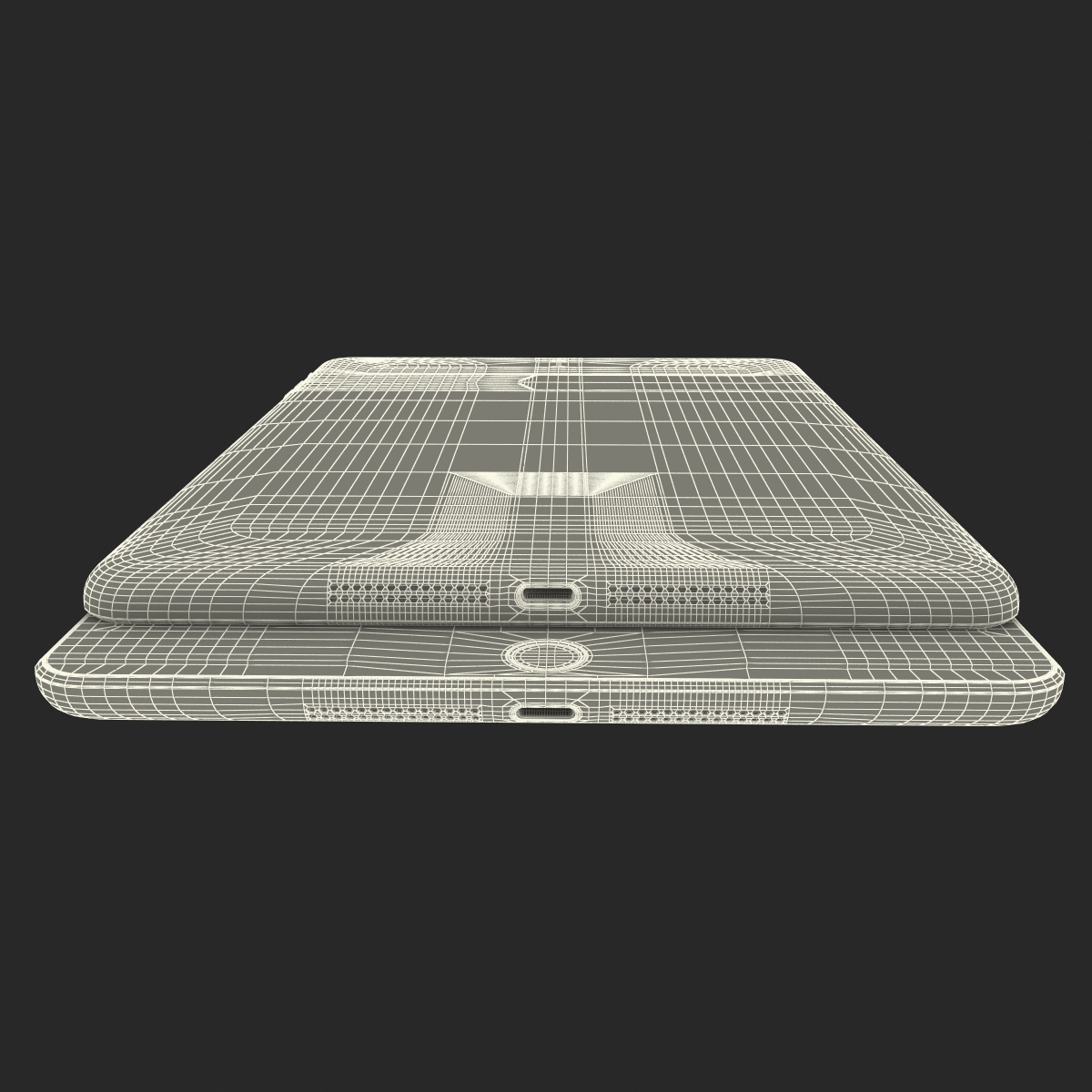 3D iPad mini 3 Silver model