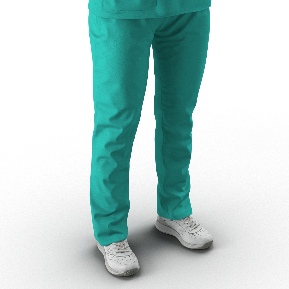 3D Female Caucasian Surgeon Rigged 2 model