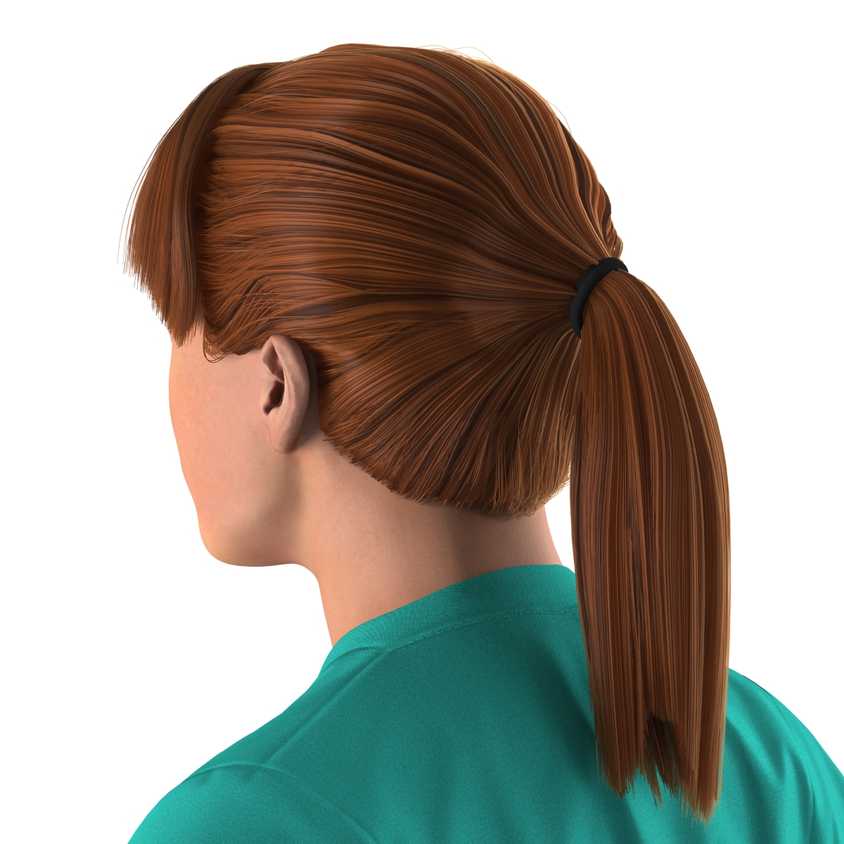 3D Female Caucasian Surgeon Rigged 2 model