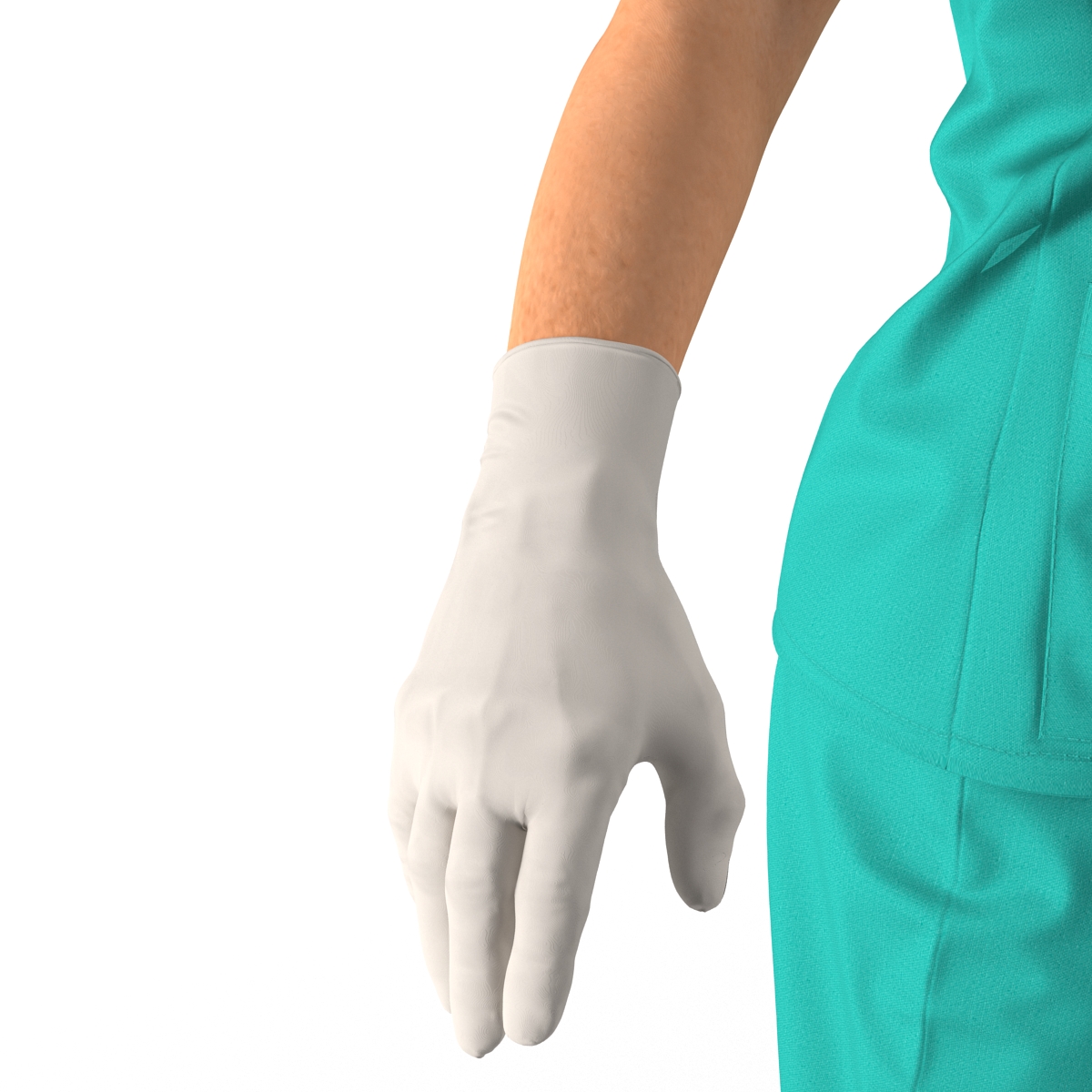 3D Female Caucasian Surgeon Rigged 2 model