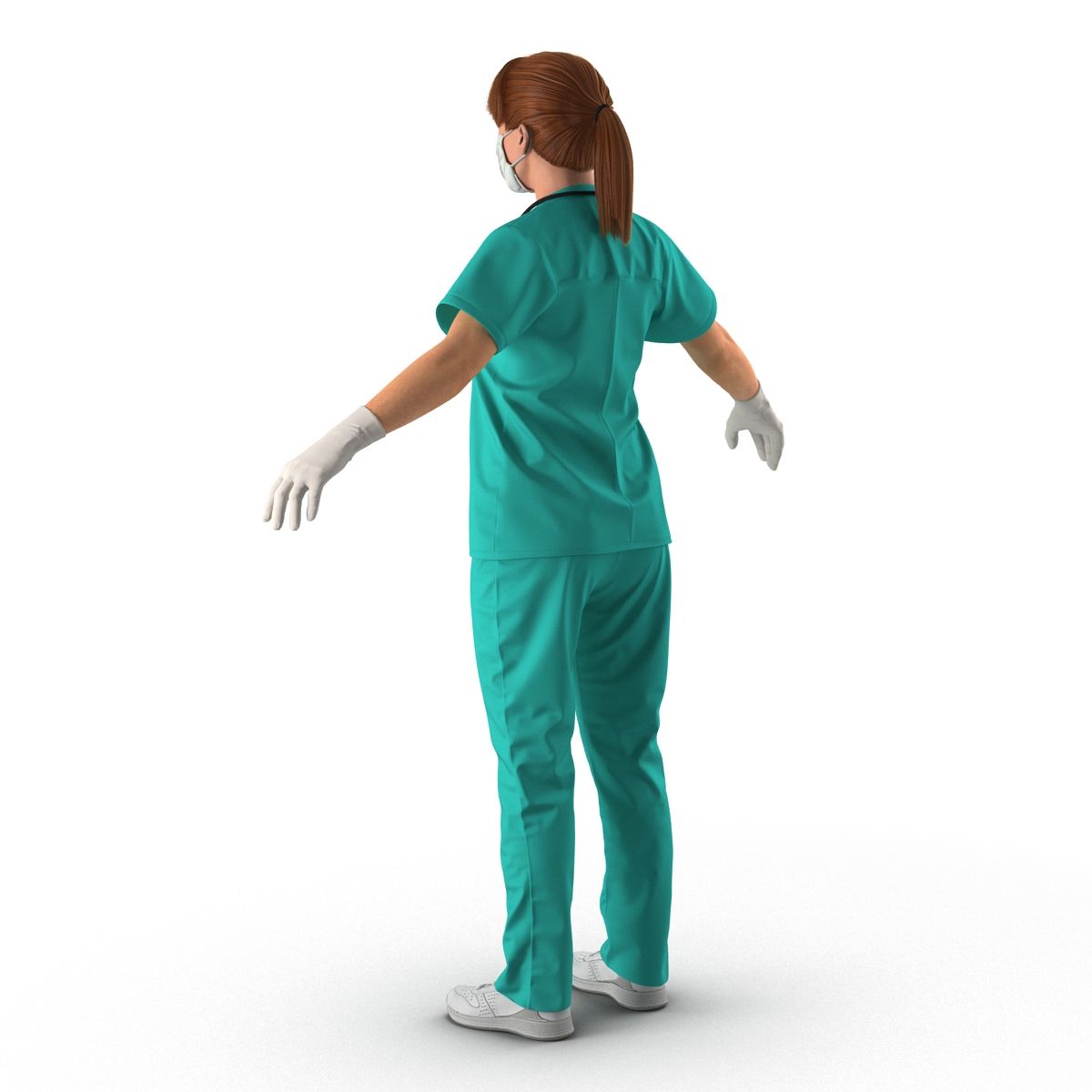 Female Caucasian Surgeon 3D model