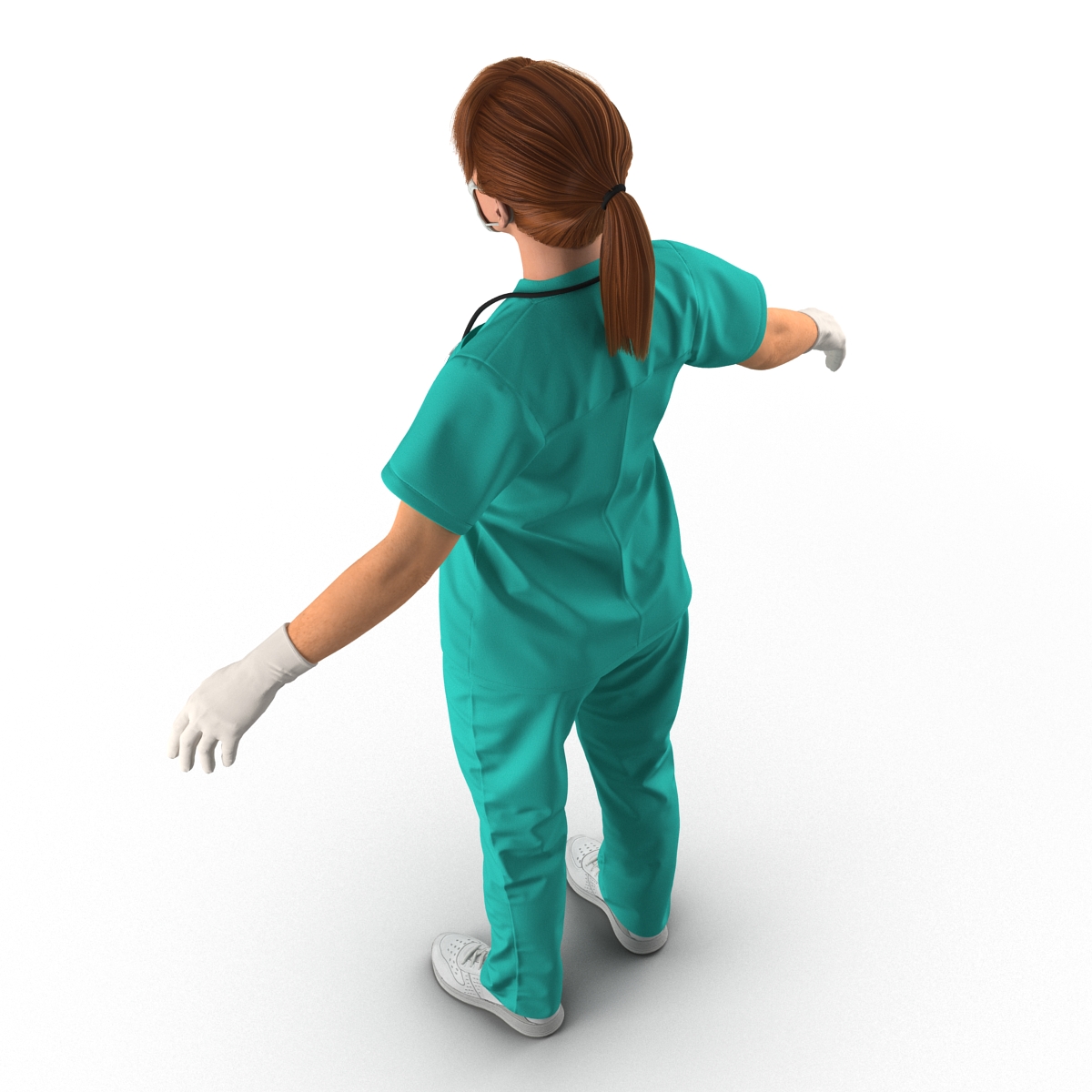 Female Caucasian Surgeon 3D model