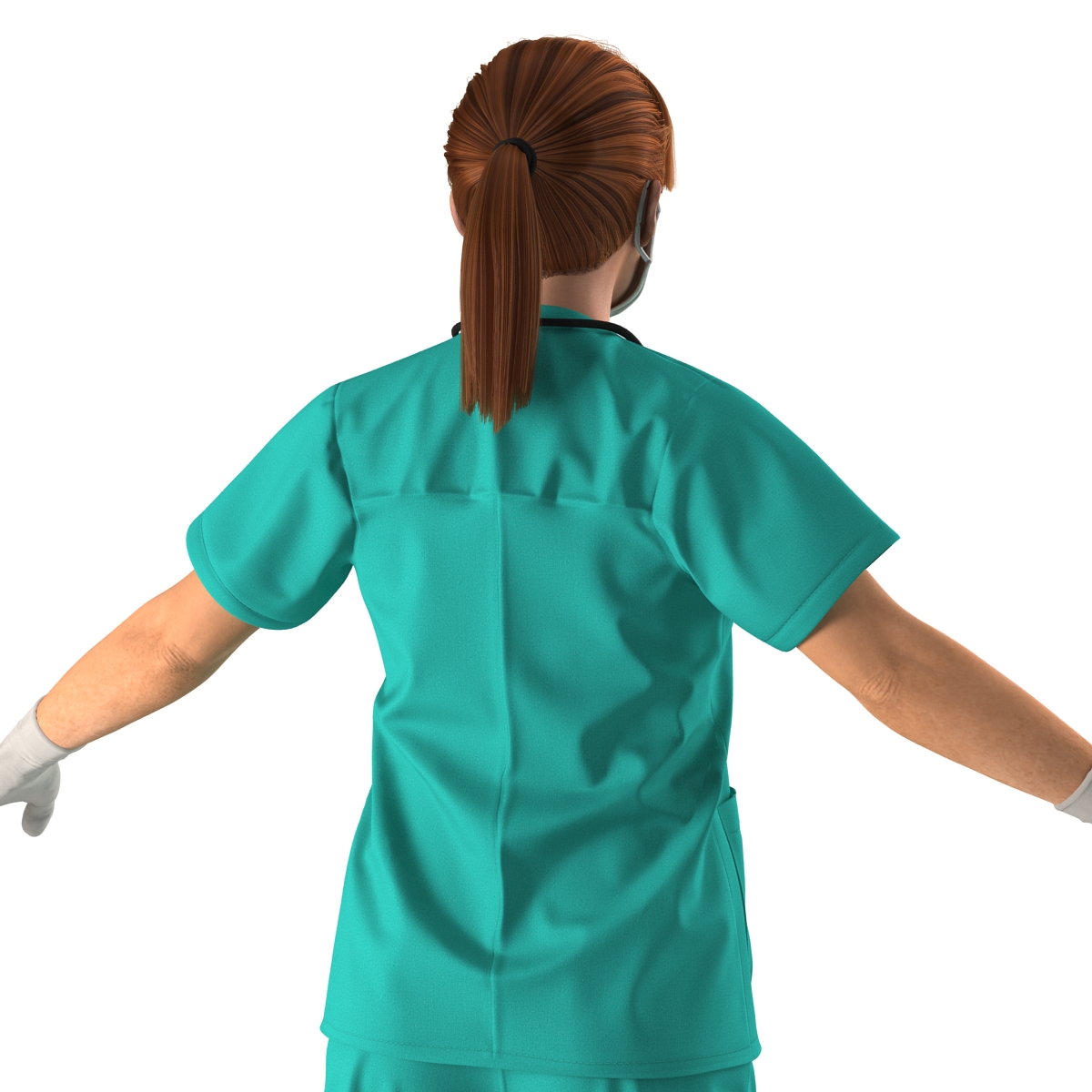 Female Caucasian Surgeon 3D model