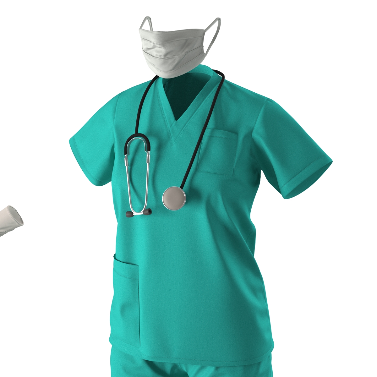 Female Surgeon Dress 6 3D