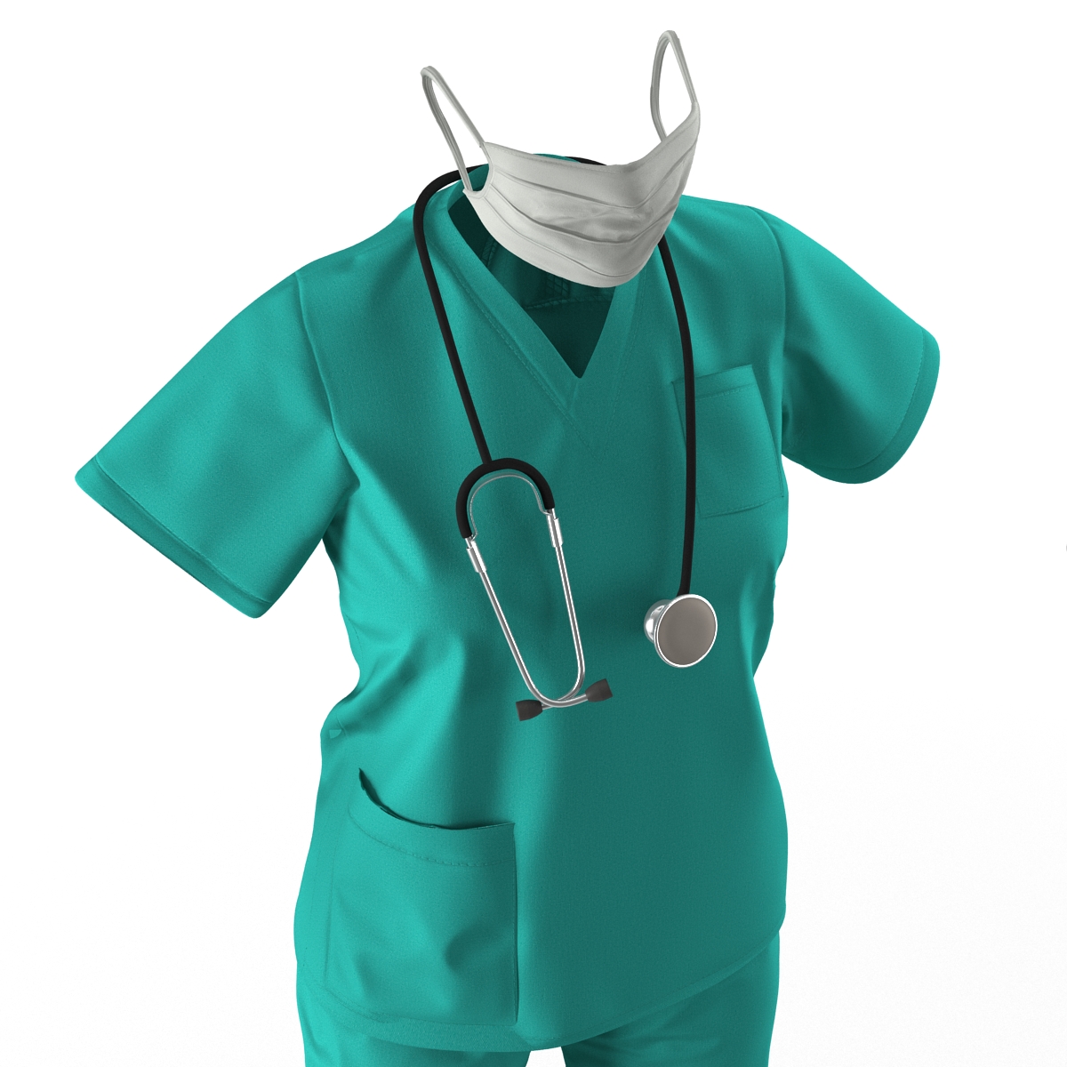 Female Surgeon Dress 6 3D