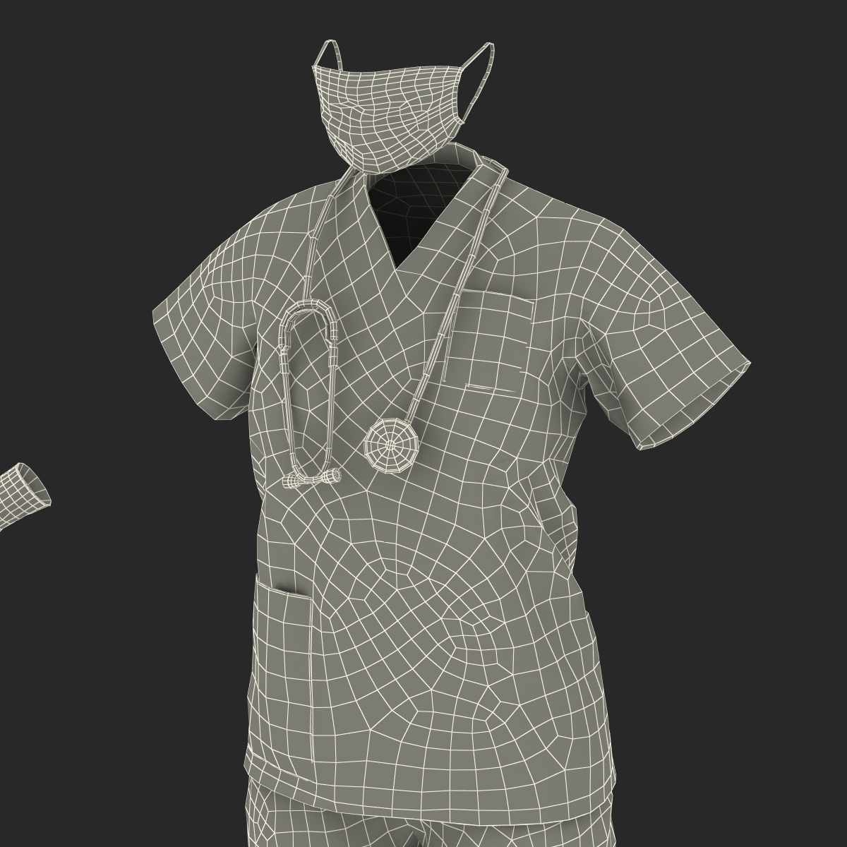 Female Surgeon Dress 6 3D