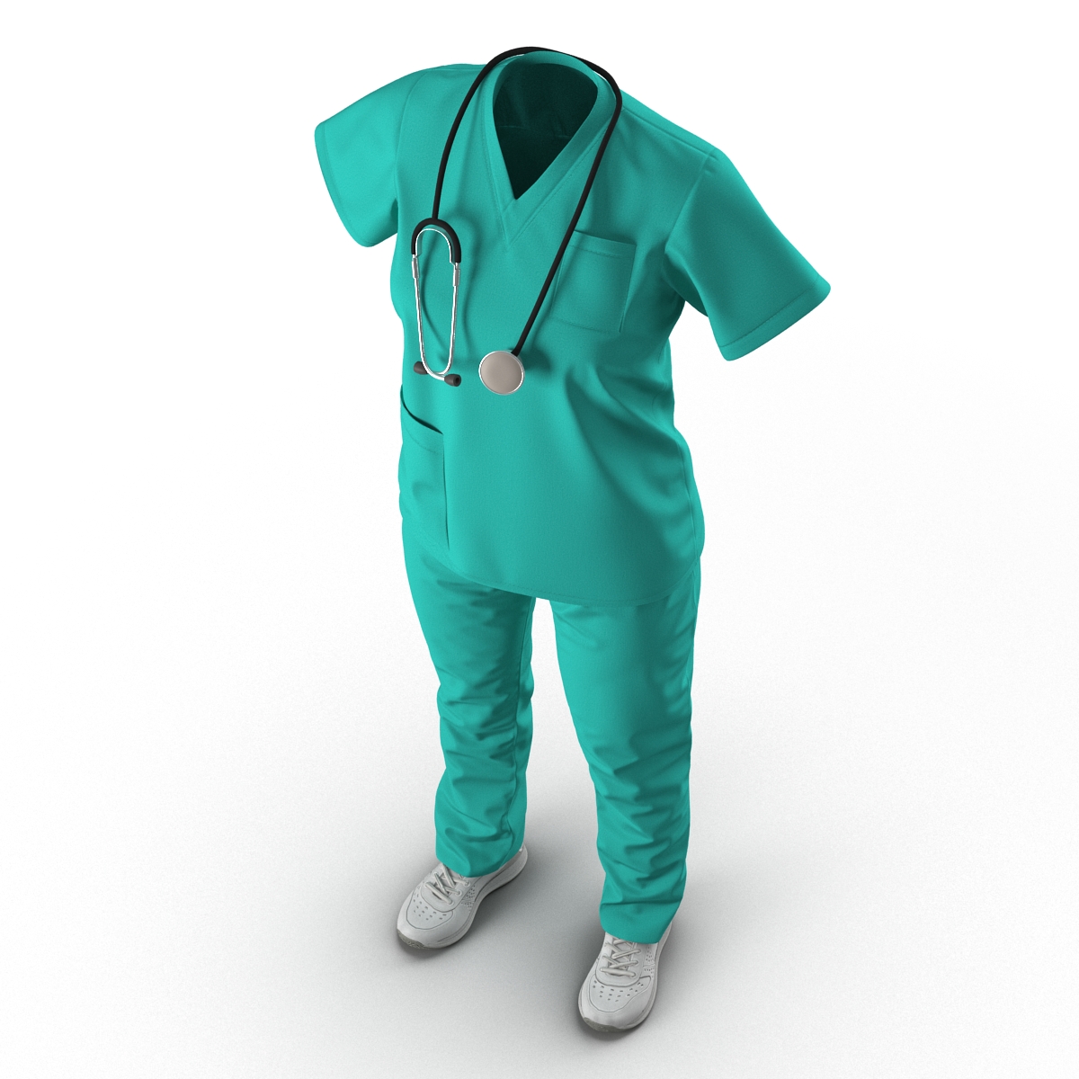 Female Surgeon Dress 7 3D