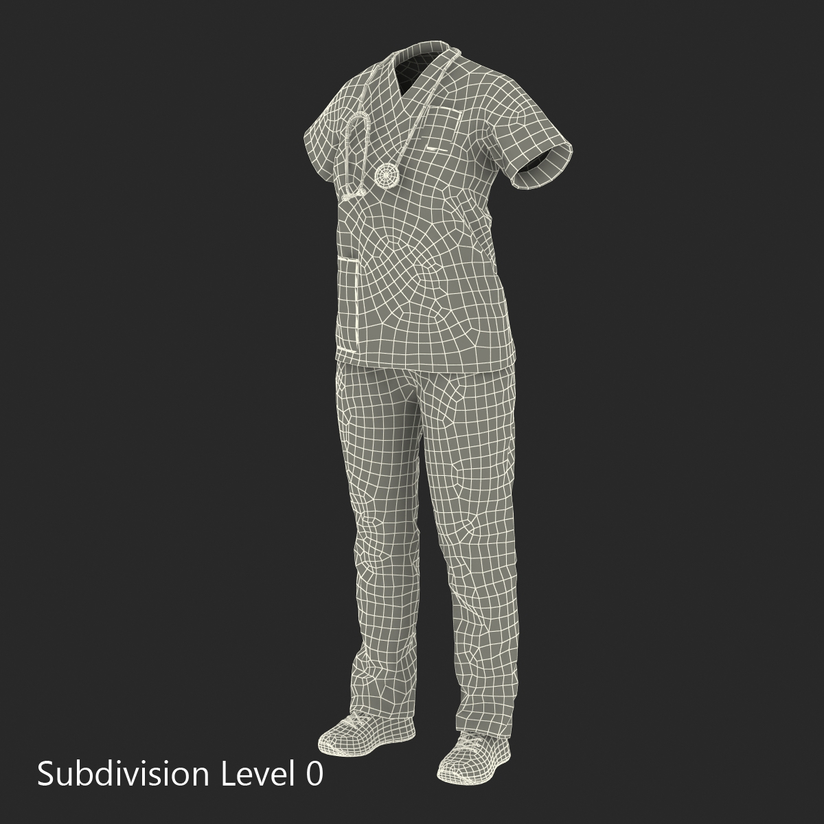 Female Surgeon Dress 7 3D