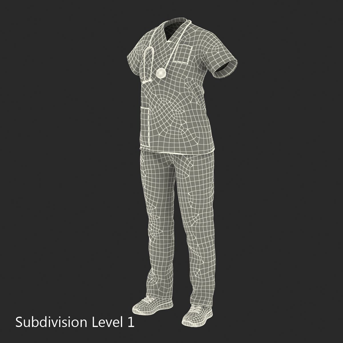 Female Surgeon Dress 7 3D