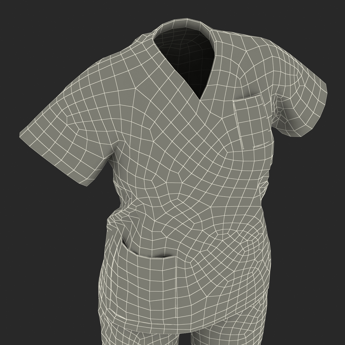 Female Surgeon Dress 8 3D